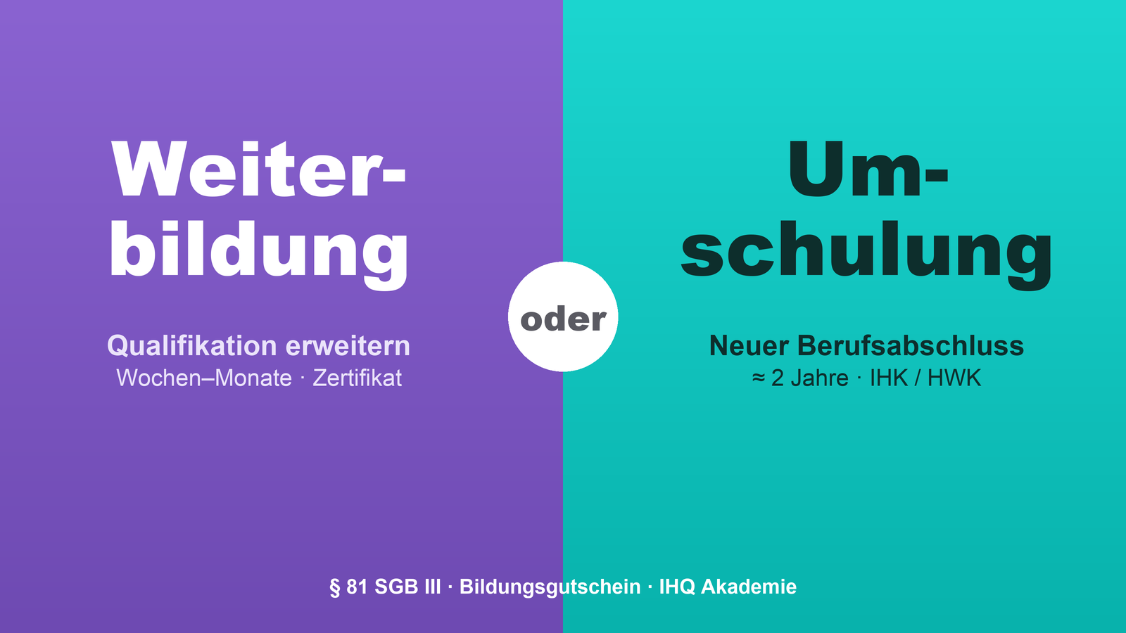 Umschulung oder Weiterbildung: Was ist der Unterschied?